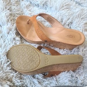UGG Natasdia Cork Wedge Sandal Size 8.5